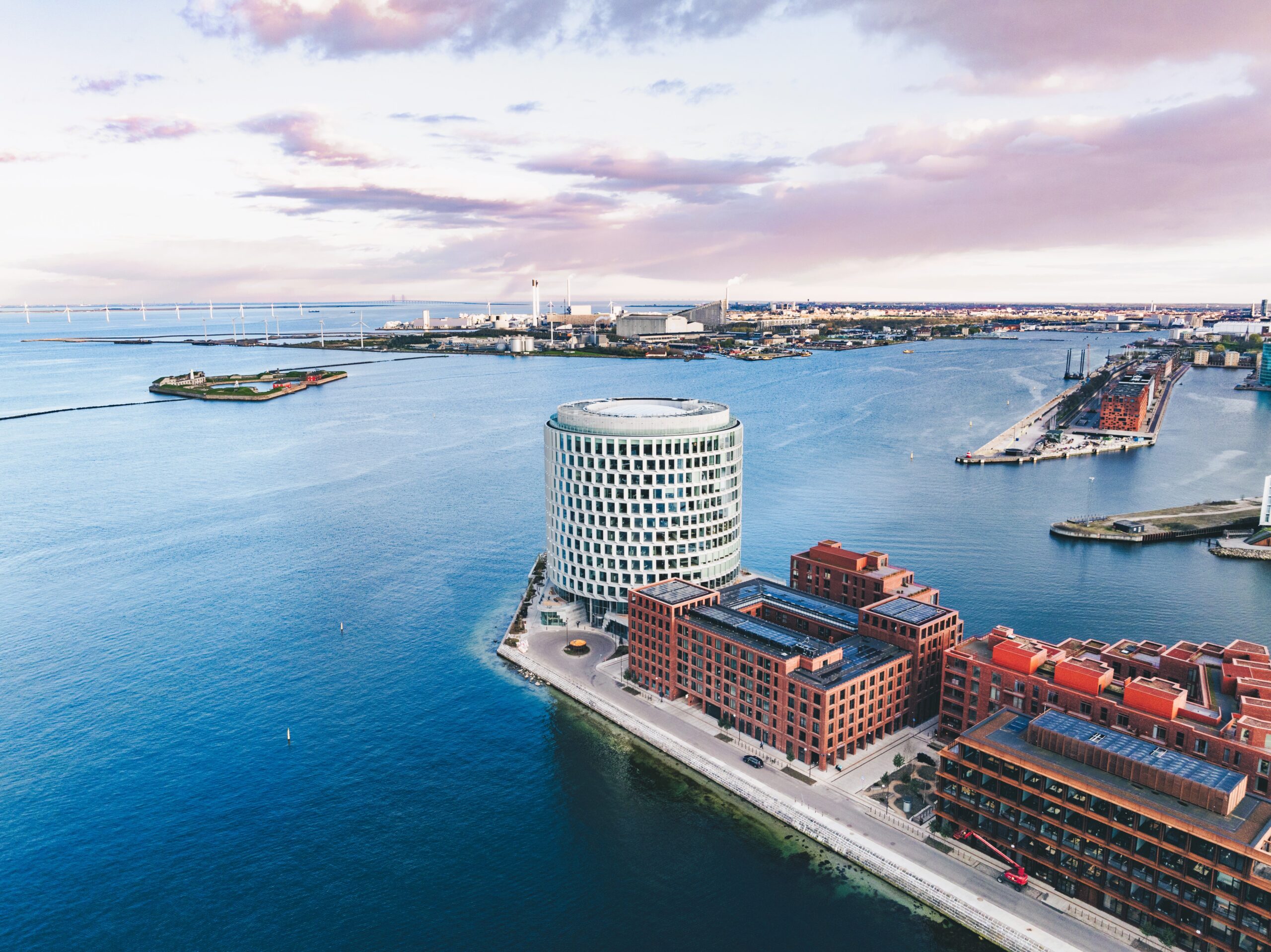 dronefoto af Spidsen af Nordø, København